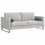 Vidaxl bolster kussens 2 stuks blauw ø 15 x 40 cm cordstof