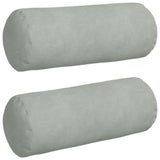 Vidaxl bolster kussens 2 stuks lichtgrijs ø 15 x 40 cm cordstof