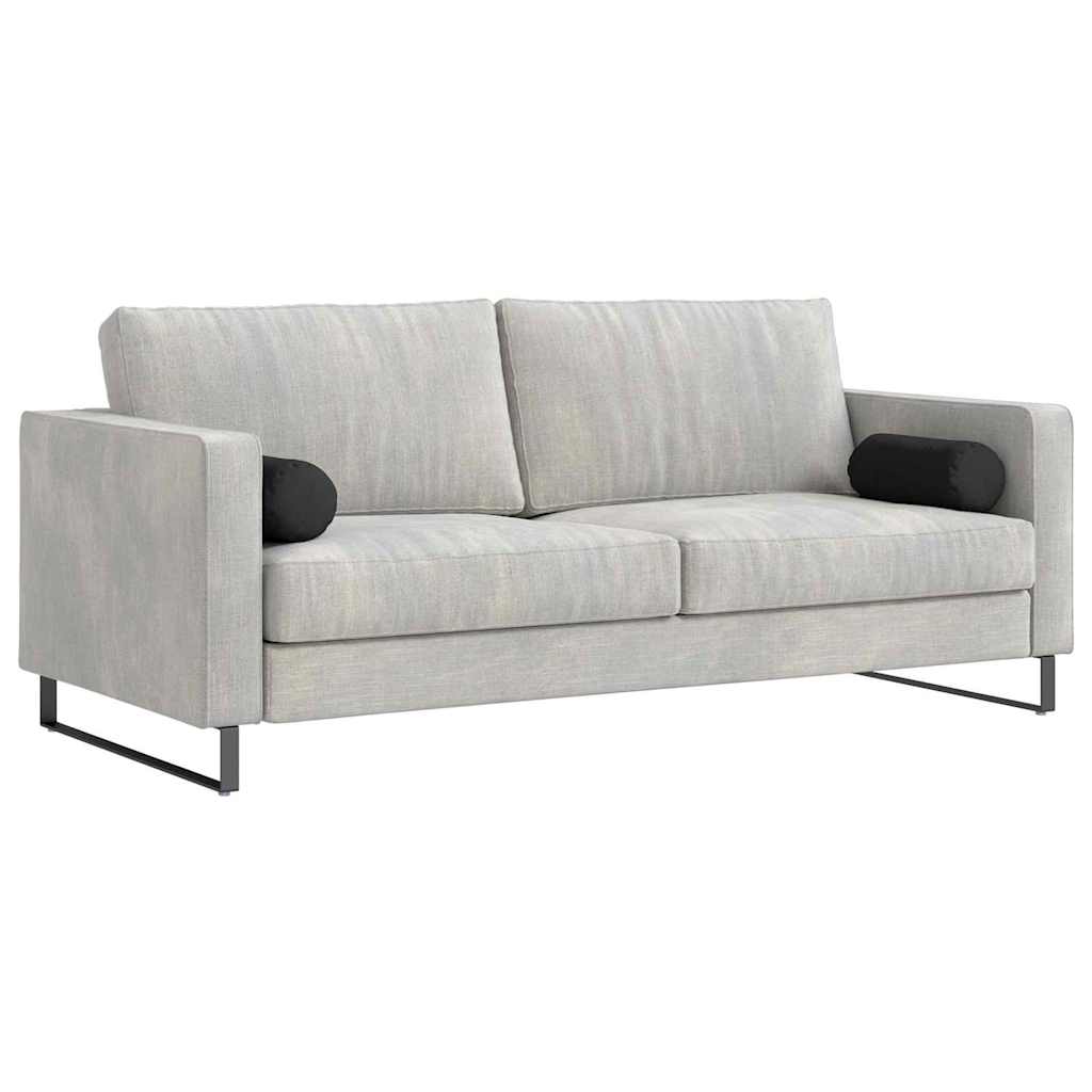 Vidaxl bolster kussens 2 stuks zwart ø 15 x 40 cm microvezel stof
