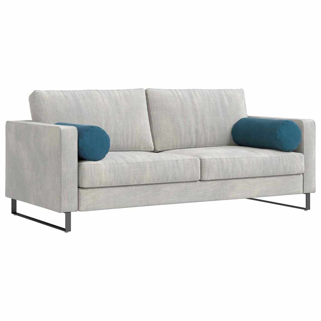 Vidaxl bolster kussens 2 stuks blauw ø 25 x 70 cm cordstof