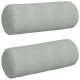 Vidaxl bolster kussens 2 stuks lichtgrijs ø 25 x 70 cm cordstof