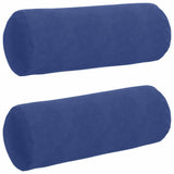 Vidaxl bolster kussens 2 stuks politieblauw ø 25 x 70 cm cordstof