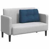 Vidaxl rugkussen blauw 80 x 24 x 50 cm stof
