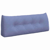 Vidaxl rugkussen jeans blauw 120 x 24 x 50 cm stof
