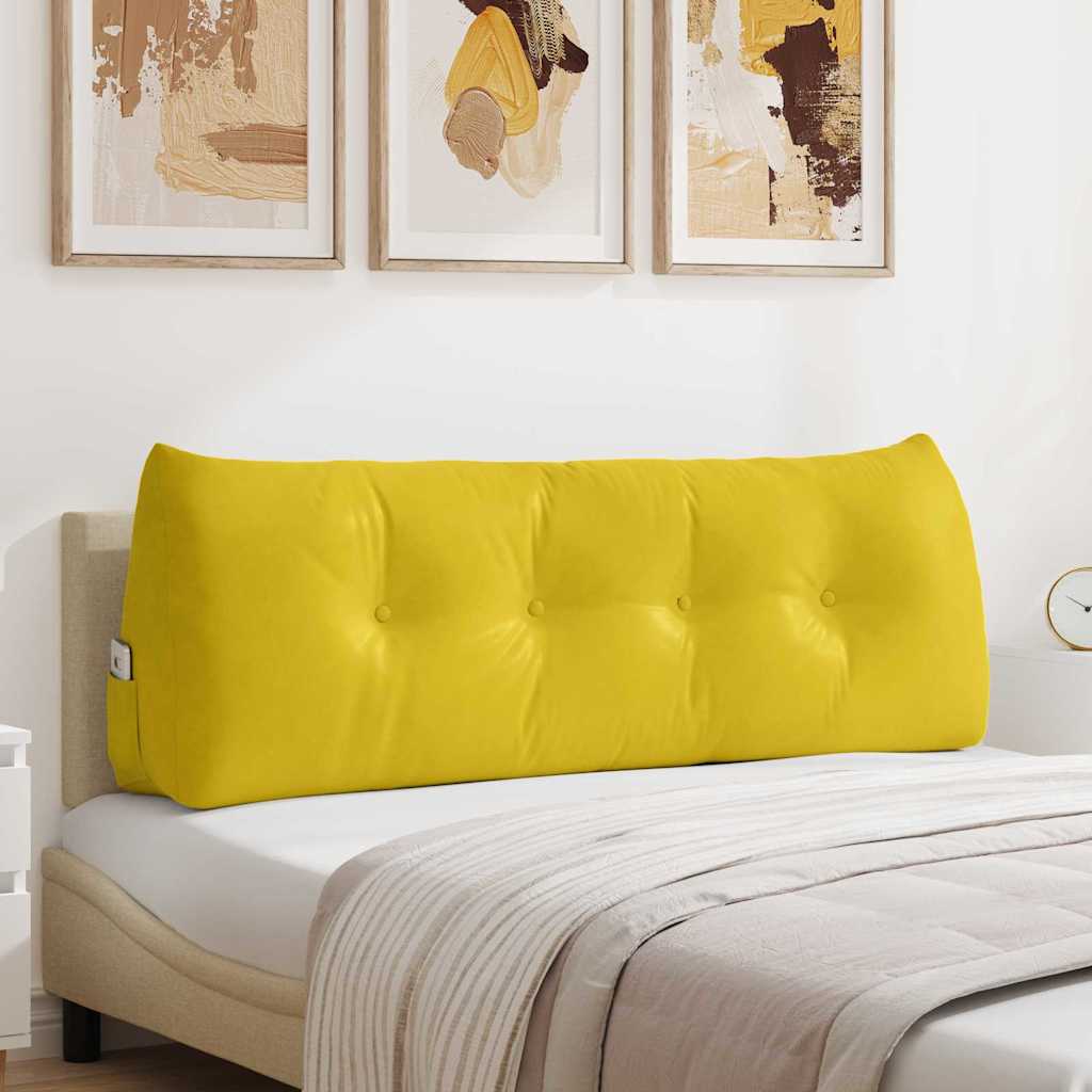 Vidaxl rugkussen geel 140 x 24 x 50 cm fluweel