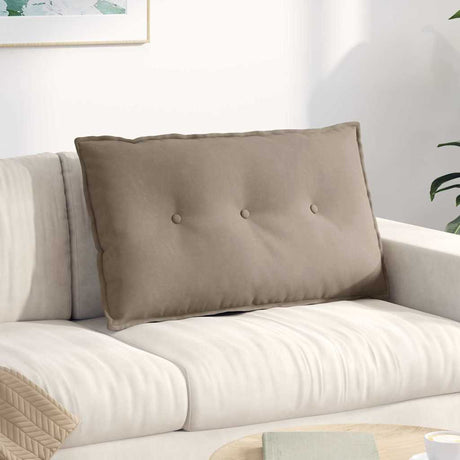 Vidaxl rugkussen taupe 80 x 50 cm microvezel stof