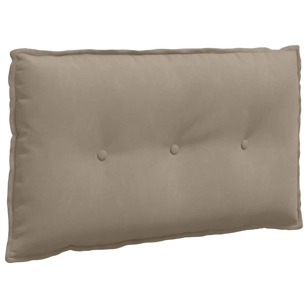 Vidaxl rugkussen taupe 80 x 50 cm microvezel stof