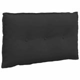 Vidaxl rugkussen zwart 80 x 50 cm microvezel stof
