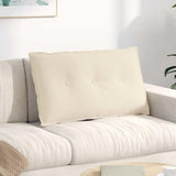 Vidaxl rugkussen beige 80 x 50 cm microvezel stof