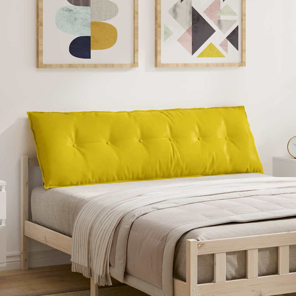 Vidaxl rugkussen geel 160 x 50 cm cordstof