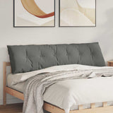Vidaxl rugkussen donkergrijs 180 x 50 cm microvezel stof