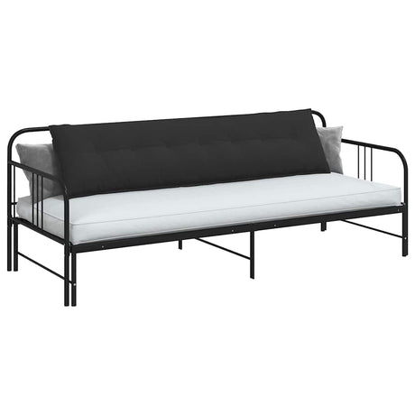 Vidaxl rugkussen zwart 200 x 50 cm microvezel stof