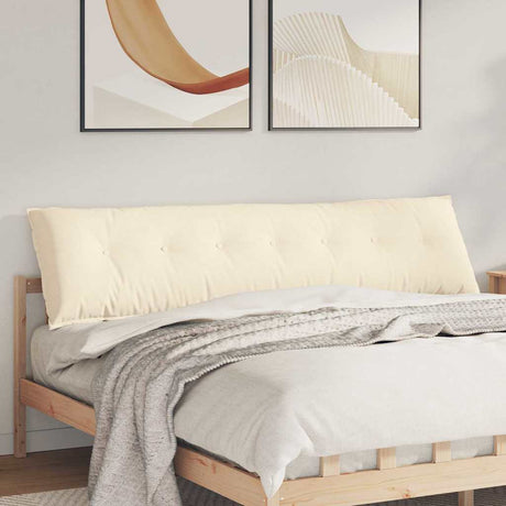 Vidaxl rugkussen crème 200 x 50 cm cordstof
