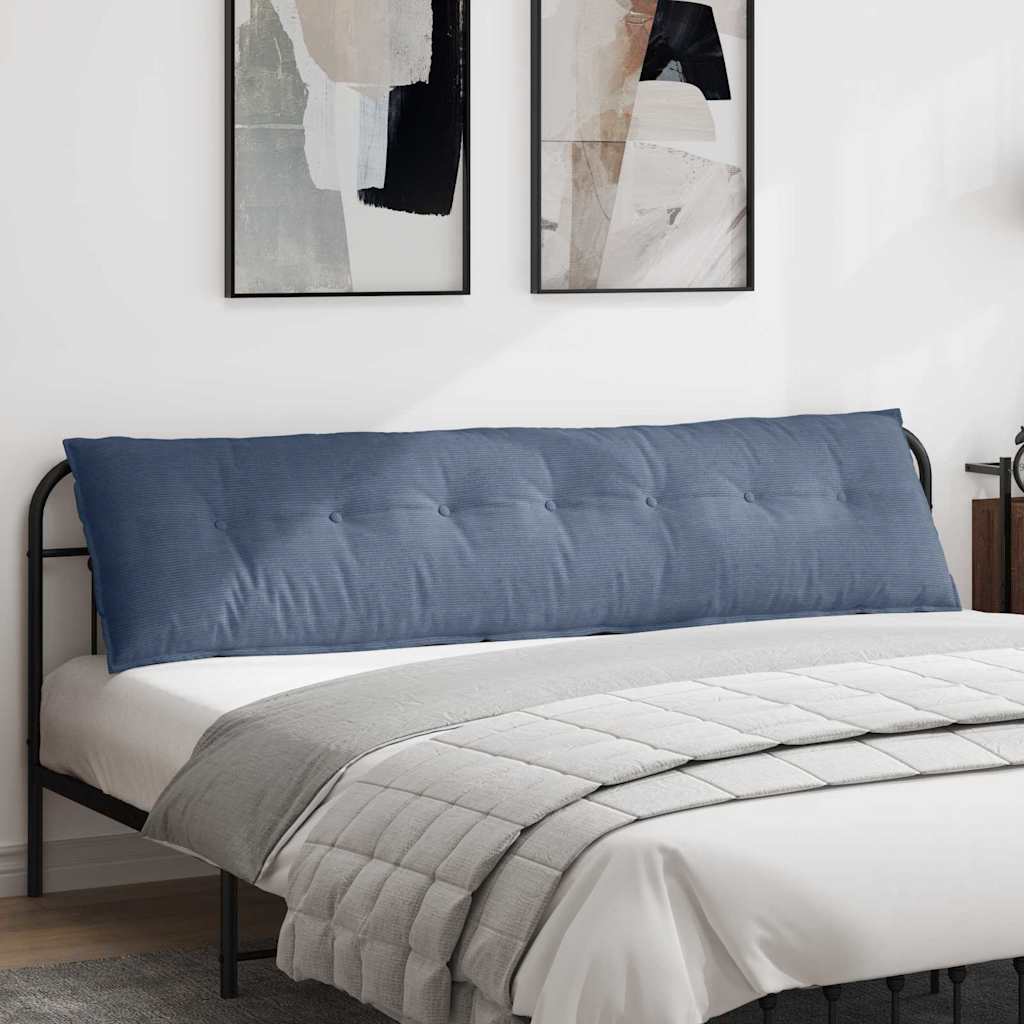 Vidaxl rugkussen blauw 200 x 50 cm cordstof