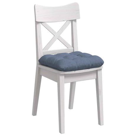 Vidaxl zitkussens 4 pcs blauw 40 x 40 cm katoen stof