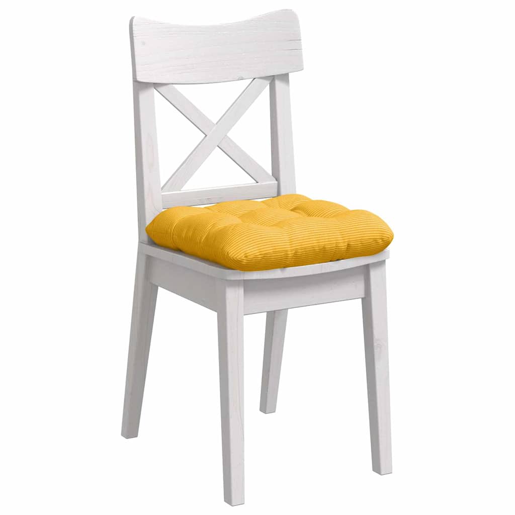 Vidaxl zitkussens 4 pcs lichtgeel 40 x 40 cm katoen stof