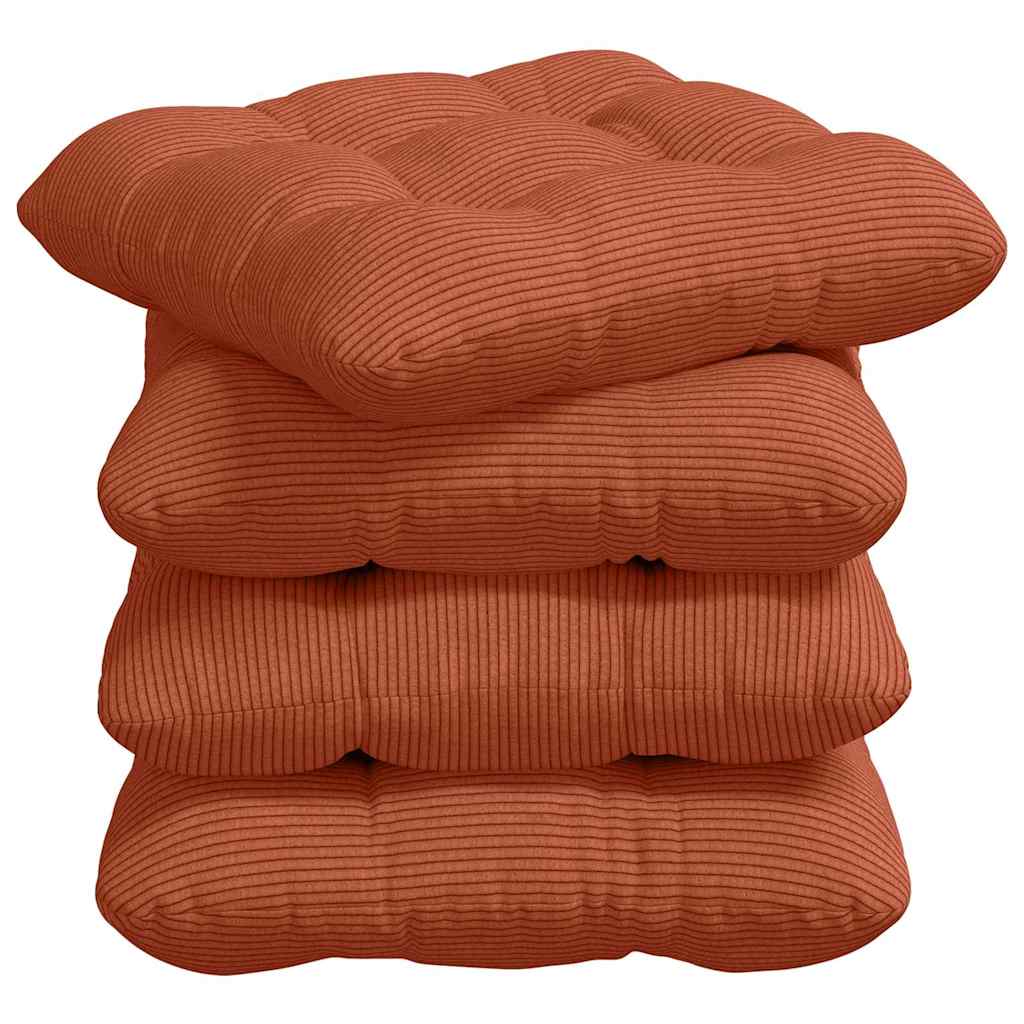 Vidaxl zitkussens 4 pcs rood-oranje 45 x 45 cm katoen stof