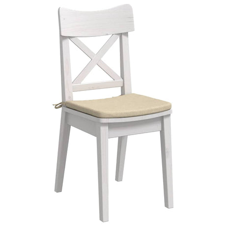 Vidaxl zitkussens 4 pcs crème 40 x 40 x 3 cm stof