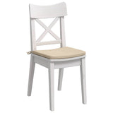Vidaxl zitkussens 4 pcs crème 40 x 40 x 3 cm microvezel stof