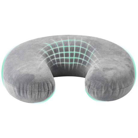 Vidaxl reiskussen voor de nek grijs 27 x 27 x 8,5 cm fluweel