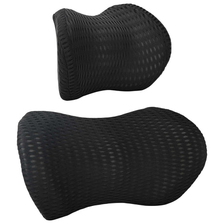 Vidaxl kussenset met kussen verstelbaar 2 pcs zwart 4d mesh