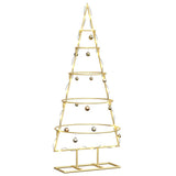 Vidaxl metalen kerstboom met standaard goud 90 cm poedergecoat staal