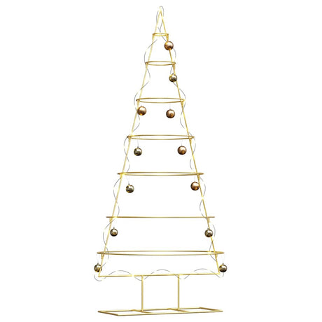 Vidaxl metalen kerstboom met standaard goud 180 cm poedergecoat staal
