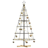 Vidaxl kerst cone boom met standaard zwart 154 cm staal