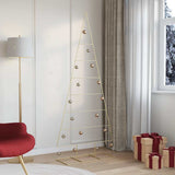 Vidaxl metalen kerstboom met standaard goud 211 cm poedergecoat staal