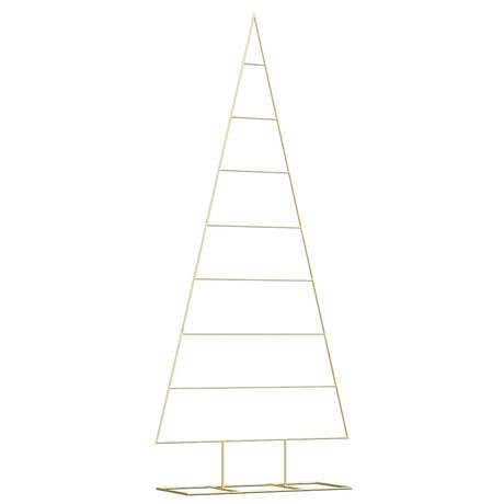 Vidaxl metalen kerstboom met standaard goud 211 cm poedergecoat staal