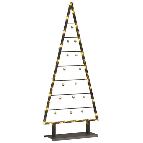 Vidaxl metalen kerstboom met standaard zwart 125,5 cm staal