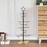 Vidaxl metalen kerstboom met standaard zwart 89 cm poedergecoat staal