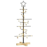 Vidaxl metalen kerstboom met standaard zwart 89 cm poedergecoat staal