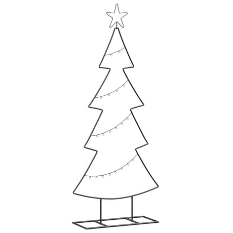 Vidaxl metalen kerstboom met standaard zwart 125 cm staal