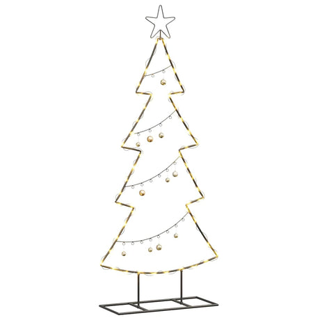 Vidaxl metalen kerstboom met standaard zwart 125 cm staal