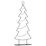 Vidaxl metalen kerstboom met standaard zwart 150 cm staal