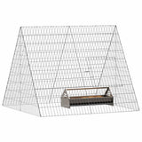 Vidaxl kippenhok zilver 110 x 100 x 85 cm gegalvaniseerd staal
