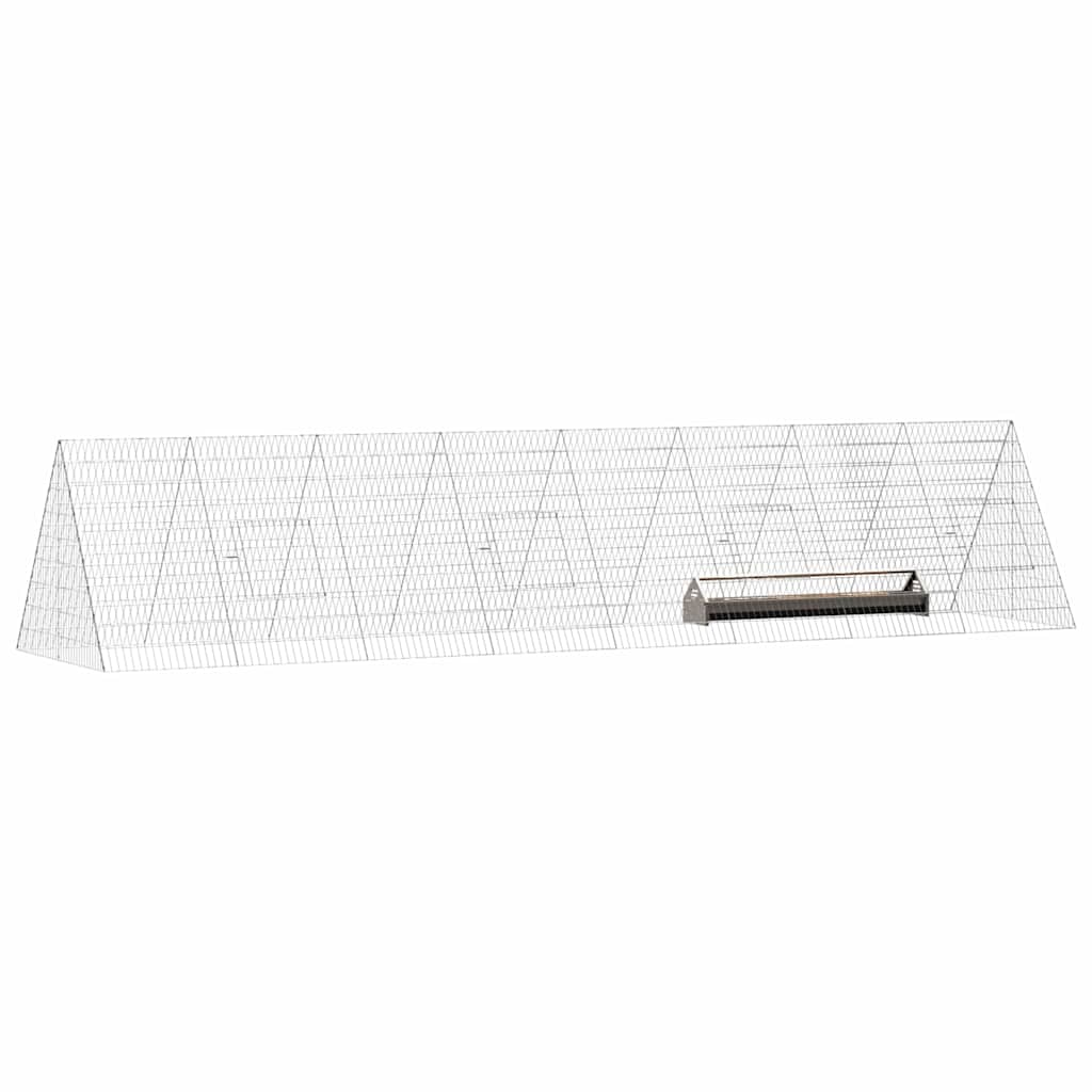 Vidaxl kippenhok zilver 430 x 100 x 85 cm gegalvaniseerd staal