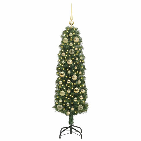 Vidaxl kunstkerstboom groen 120 cm pvc en staal en kunststof
