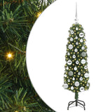 Vidaxl kunstkerstboom groen 120 cm pvc en staal en kunststof