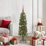 Vidaxl kunstkerstboom groen 120 cm pvc en staal en kunststof