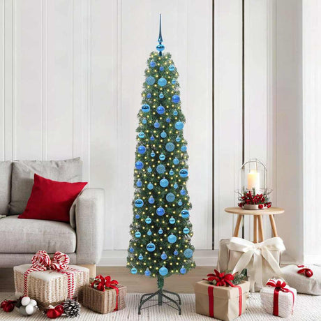 Vidaxl kunstkerstboom groen 180 cm pvc en staal en kunststof