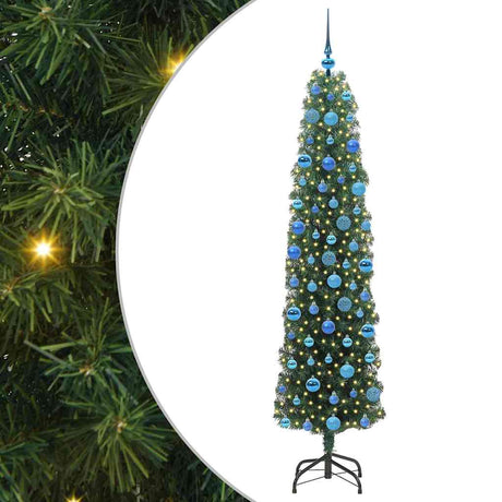 Vidaxl kunstkerstboom groen 180 cm pvc en staal en kunststof