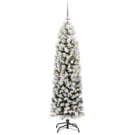 Vidaxl kunstkerstboom groen 150 cm pvc en staal en kunststof