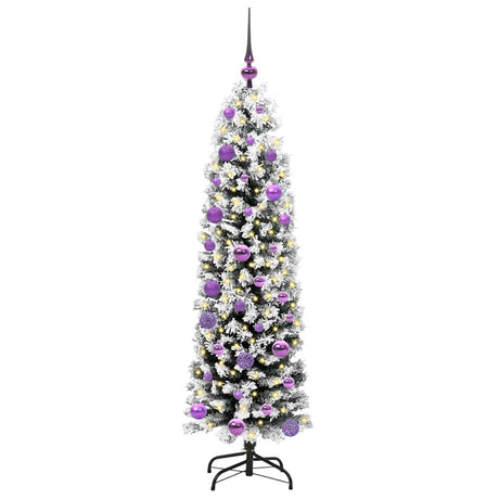 Vidaxl kunstkerstboom groen 150 cm pvc en staal en kunststof