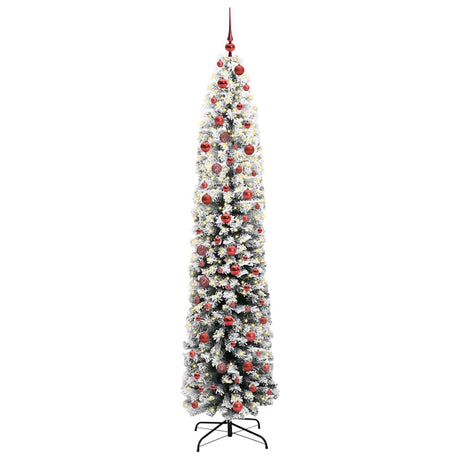 Vidaxl kunstkerstboom groen 210 cm pvc en staal en kunststof