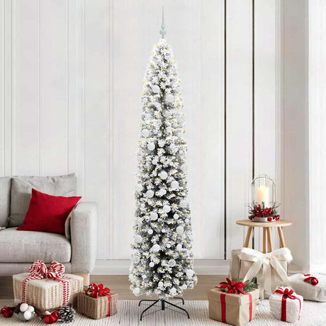 Vidaxl kunstkerstboom groen 210 cm pvc en staal en kunststof