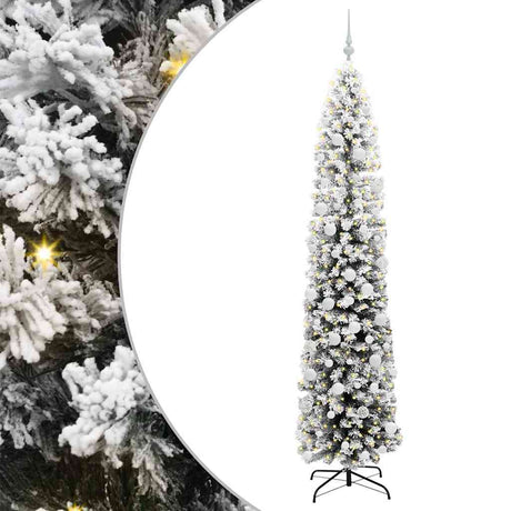 Vidaxl kunstkerstboom groen 210 cm pvc en staal en kunststof