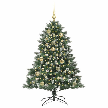 Vidaxl kunstkerstboom met 150 led groen 120 cm pvc en plastic en staal