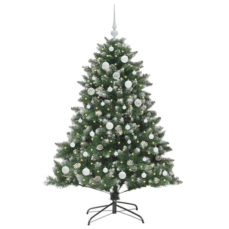 Vidaxl kunstkerstboom met 150 led groen 150 cm pvc en plastic en staal